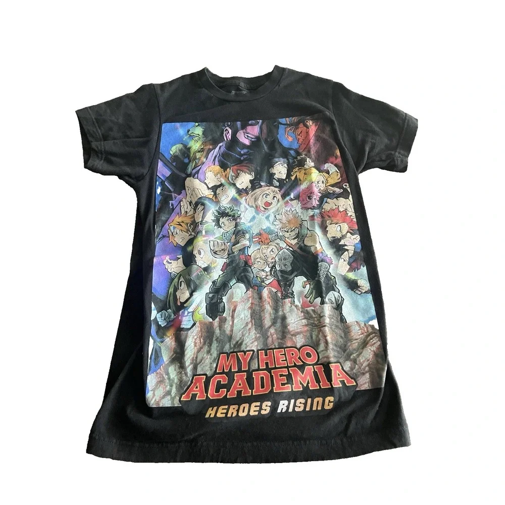 My Hero Academia Shirt Mens XSmall XS Black Short Sleeve Anime Heroes Rising Men